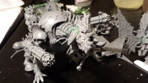 I like how the posture and curl of the neck looks like he's tucking in to gore/flip a tank or dread.